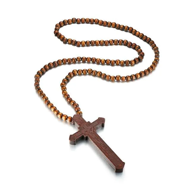 Long Wooded Beads Jesus Prayer Beads