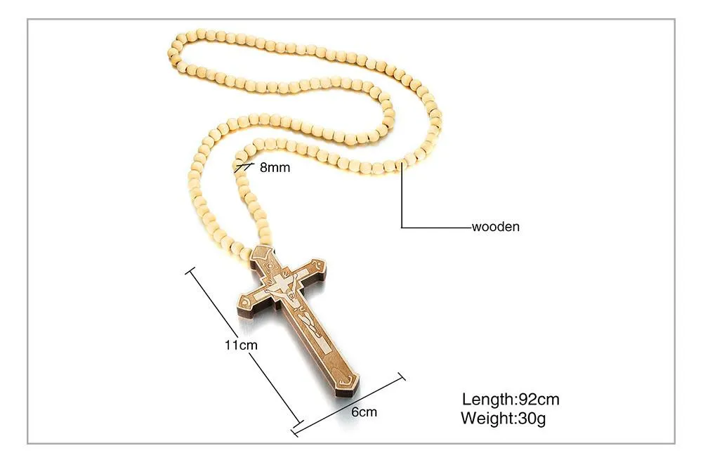 Long Wooded Beads Jesus Prayer Beads