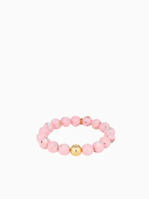 Marble Beaded Bracelet - Blush