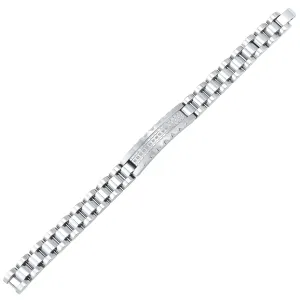 Men's Steel Diamond Bracelet 1/5 Ct