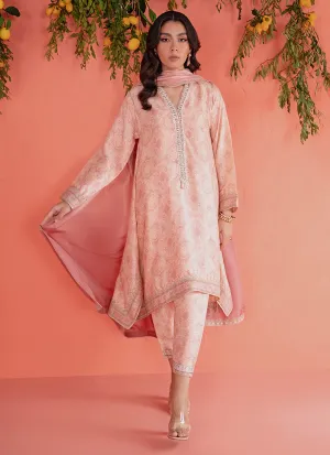 Mona Blush Shirt And Dupatta