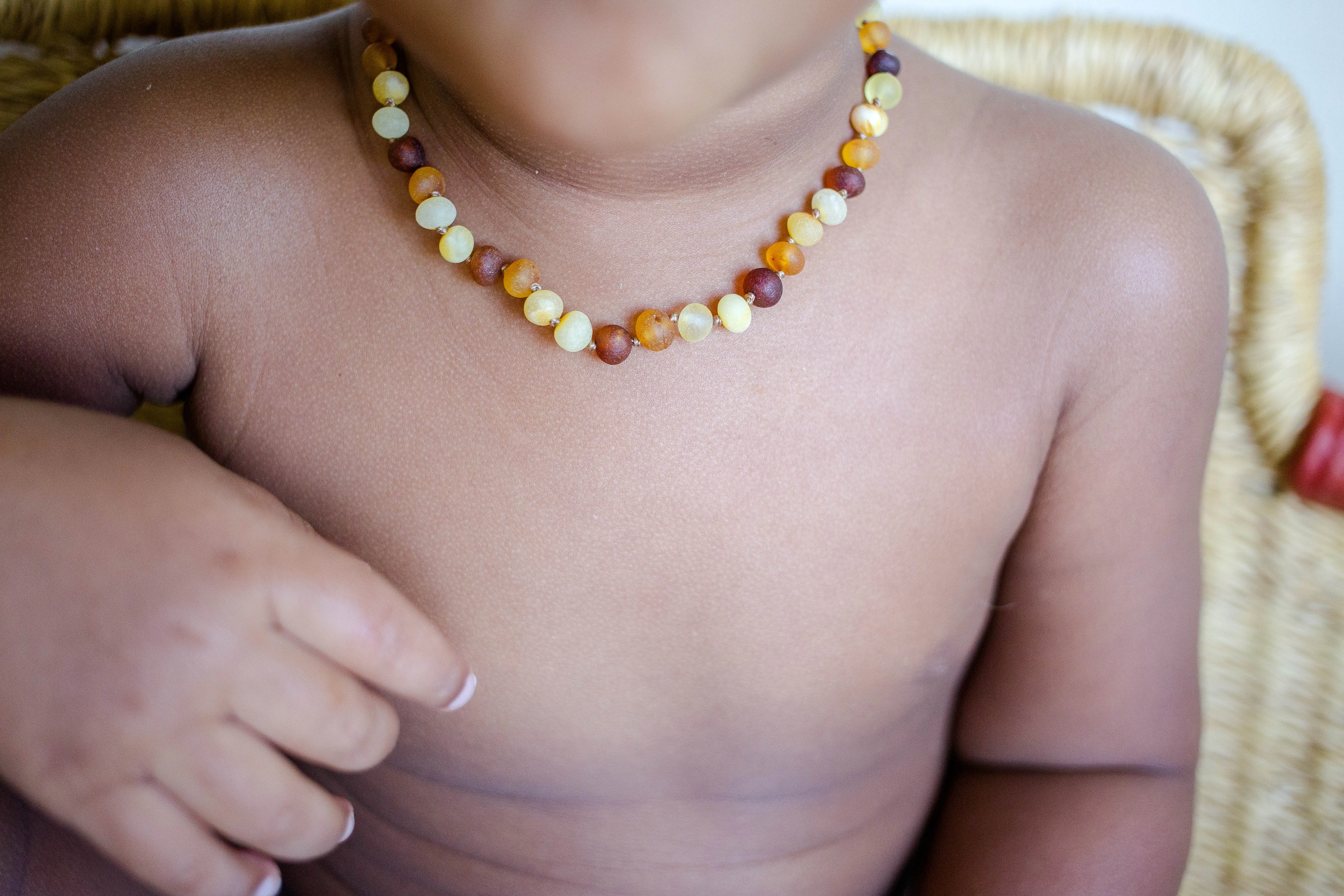 Multi Color Raw Baltic Amber Necklace