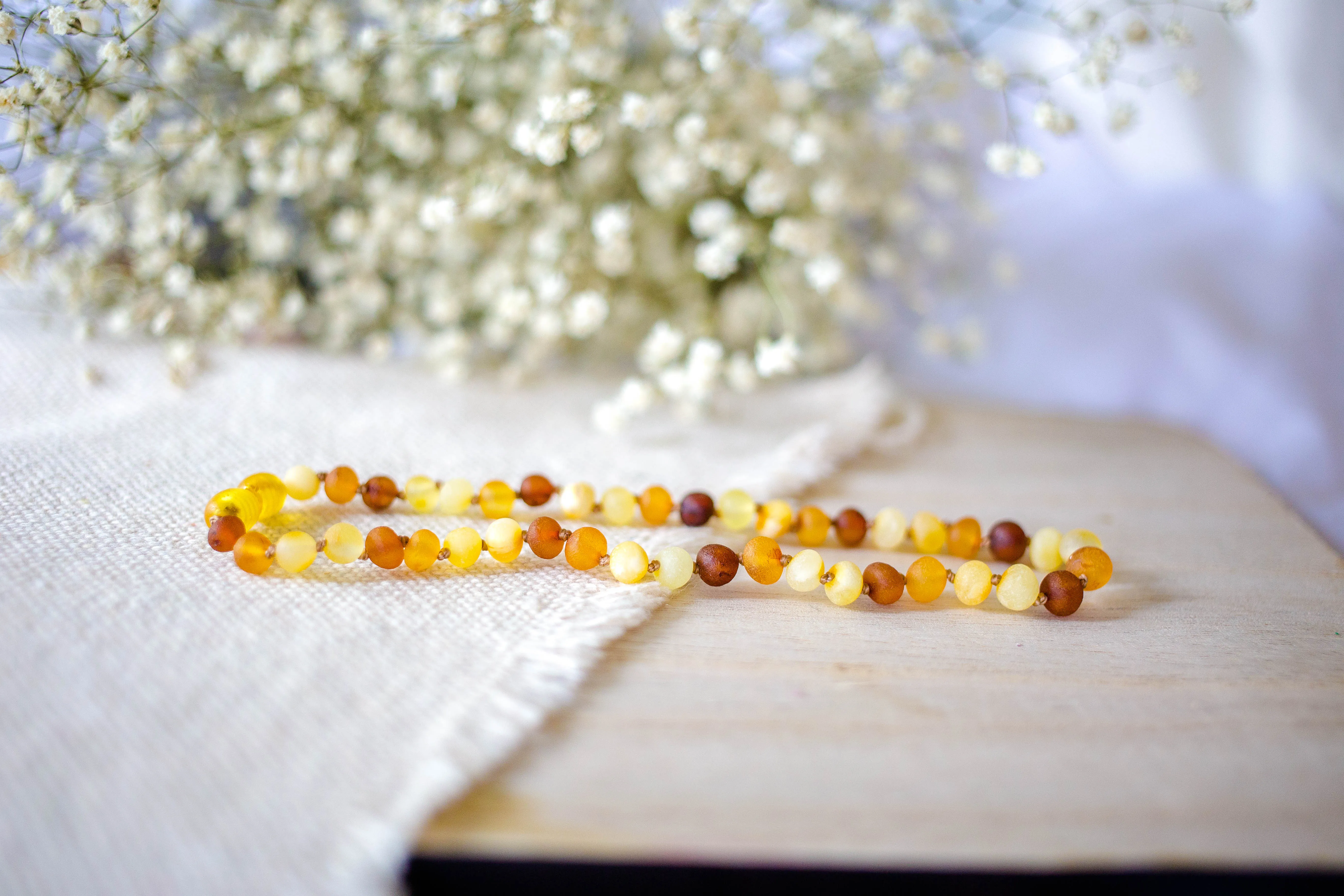 Multi Color Raw Baltic Amber Necklace