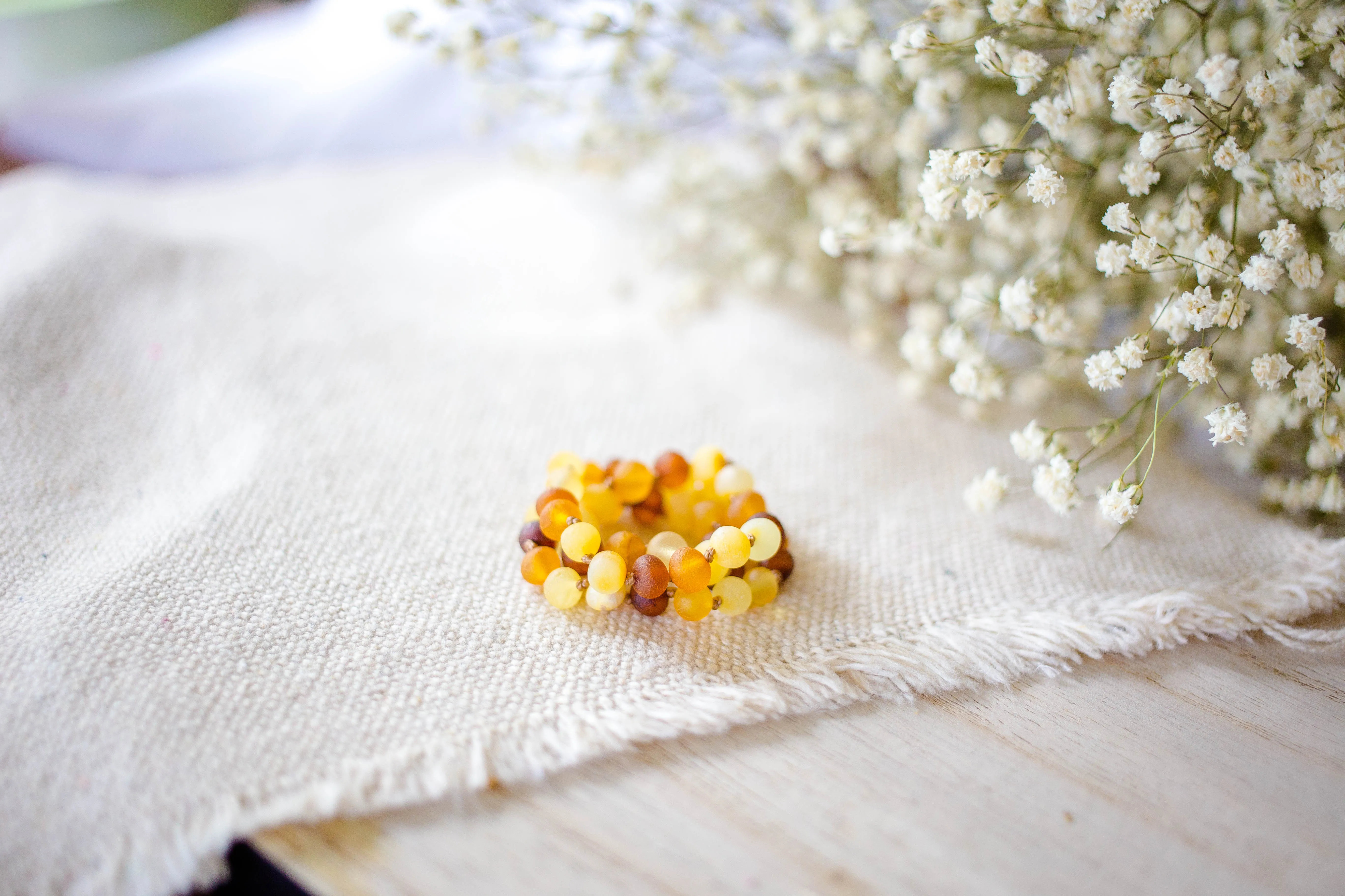 Multi Color Raw Baltic Amber Necklace