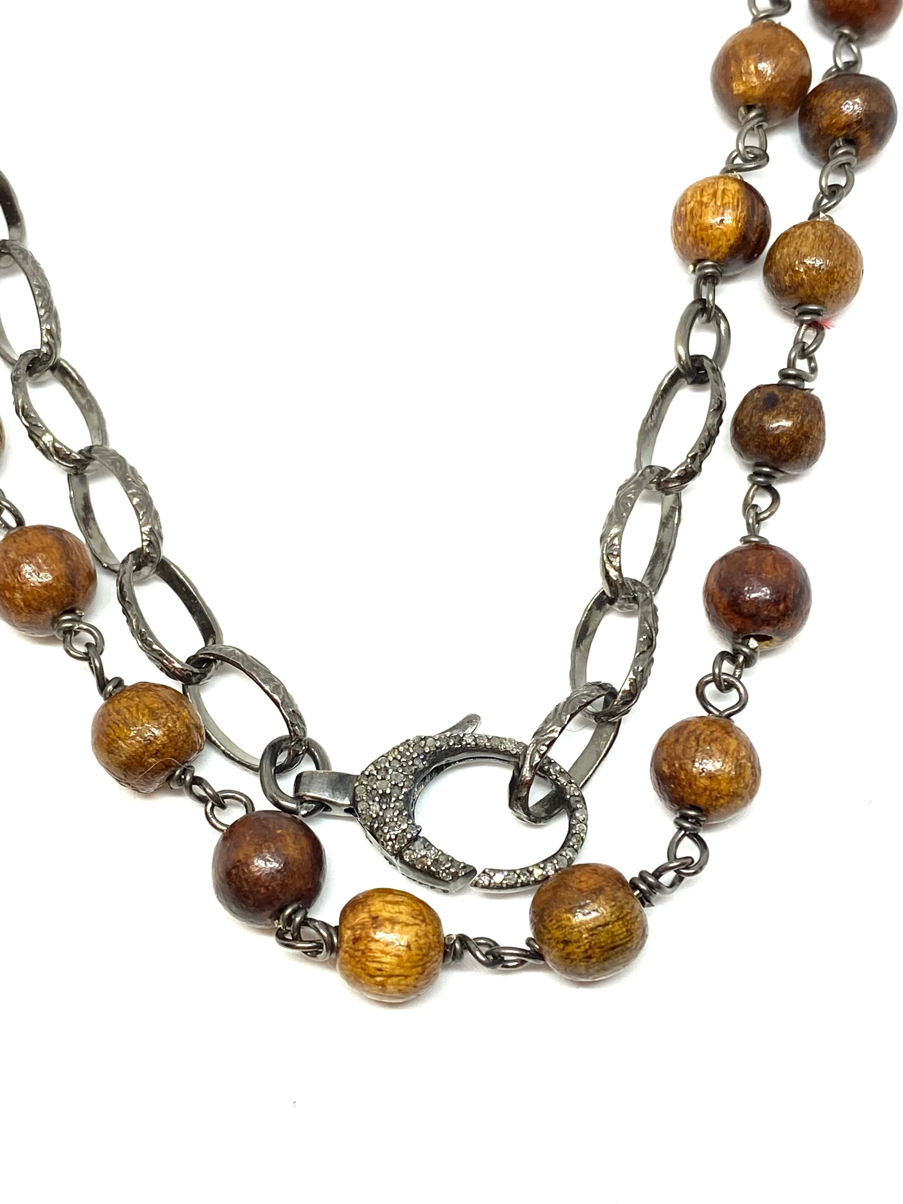 Nathan & Moe Medium Wood Bead Necklace