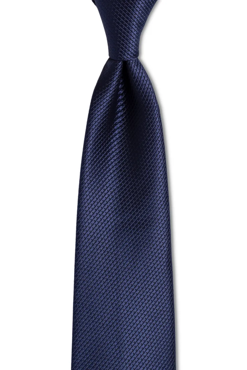 Navy Blue Patterned Tie