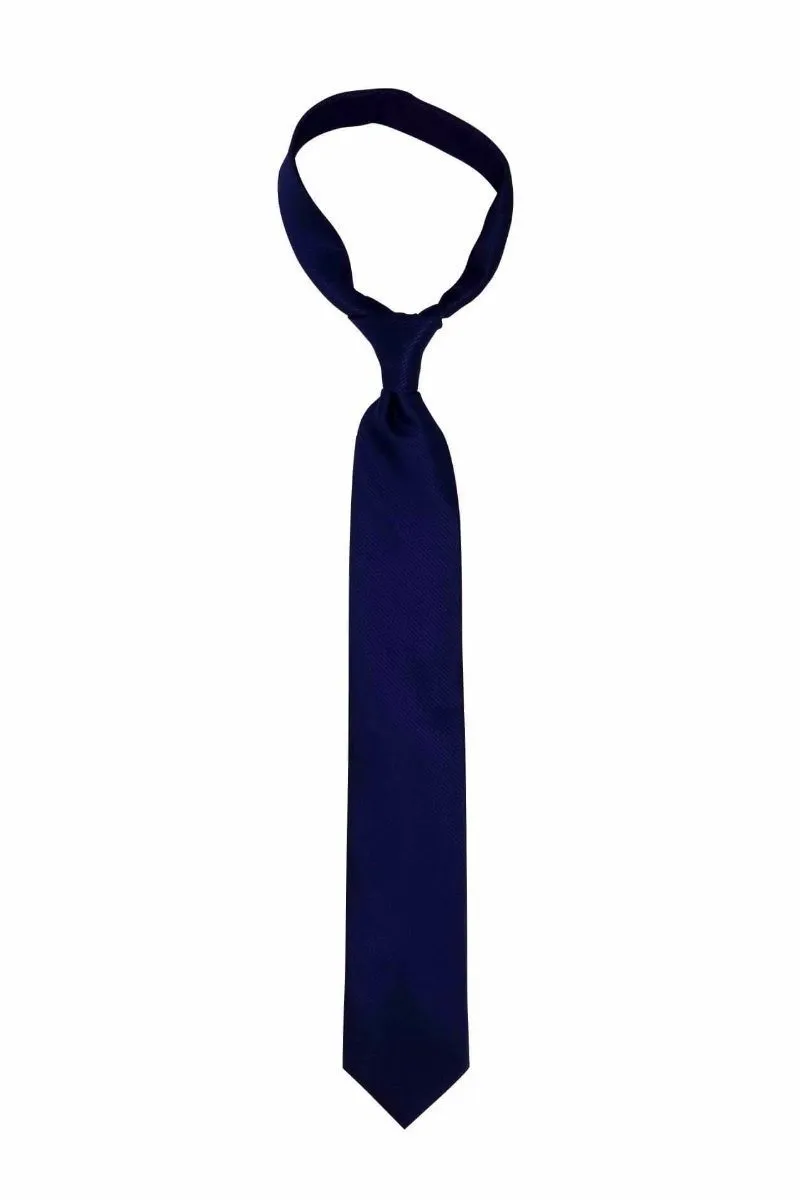 Navy Blue Patterned Tie