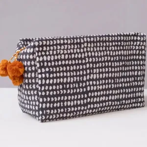 Navy Dot Toiletry Bag