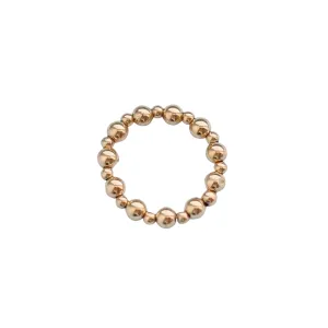 "NICOLE" 14k gold-filled ball Stretchy beaded Ring