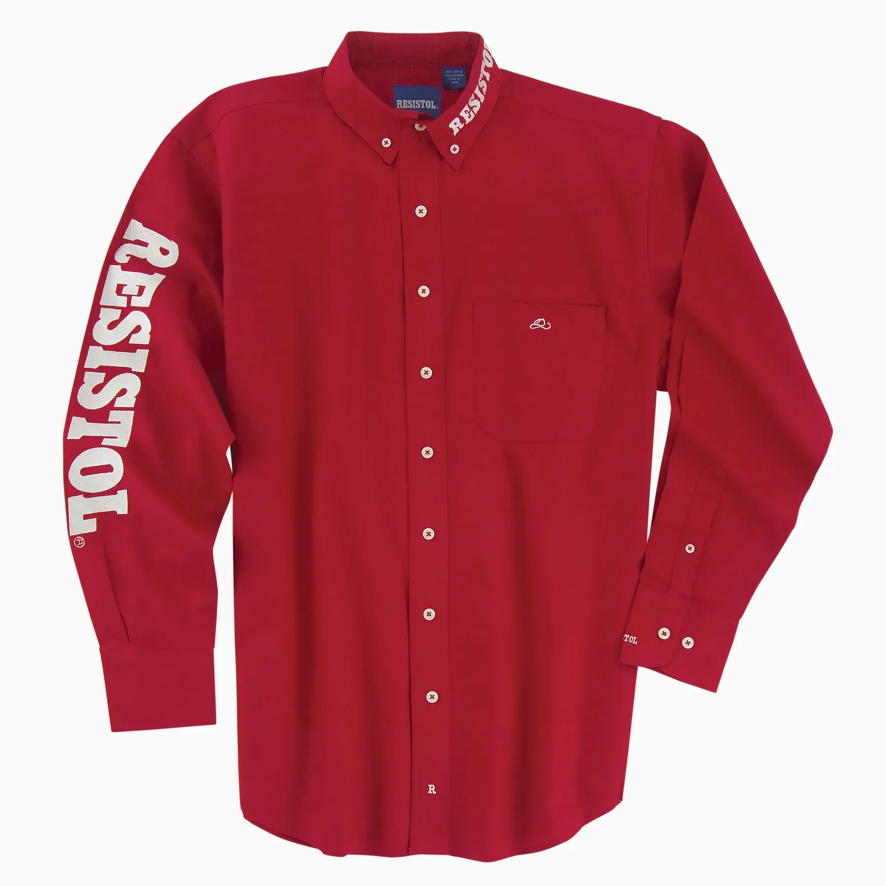 Resistol Men's Marketing Button Red Shirt