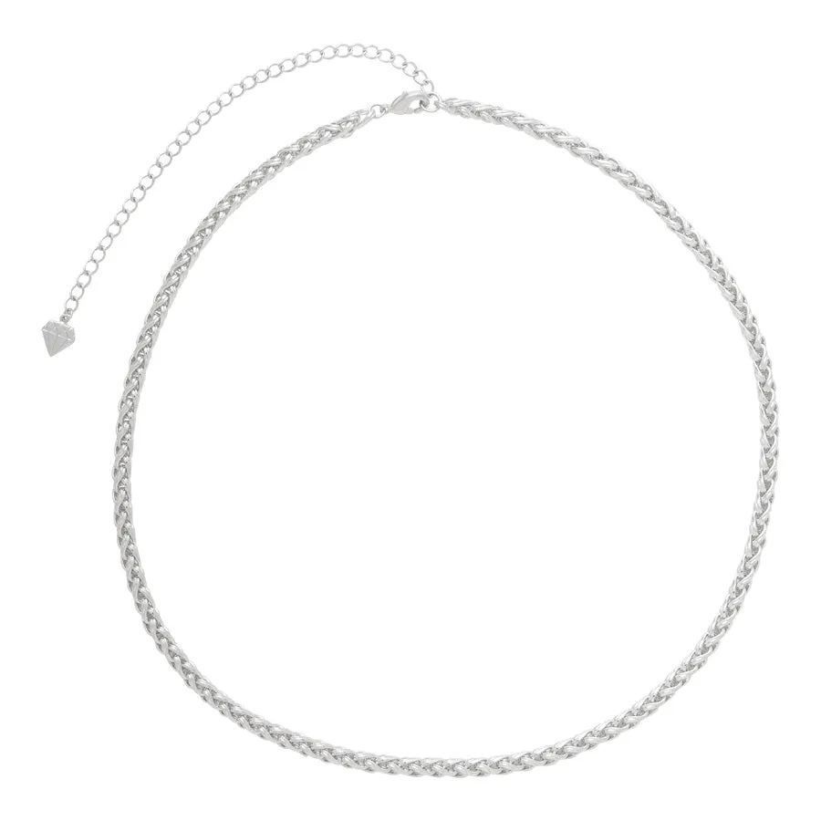 Riley Rope Chain Silver Necklace