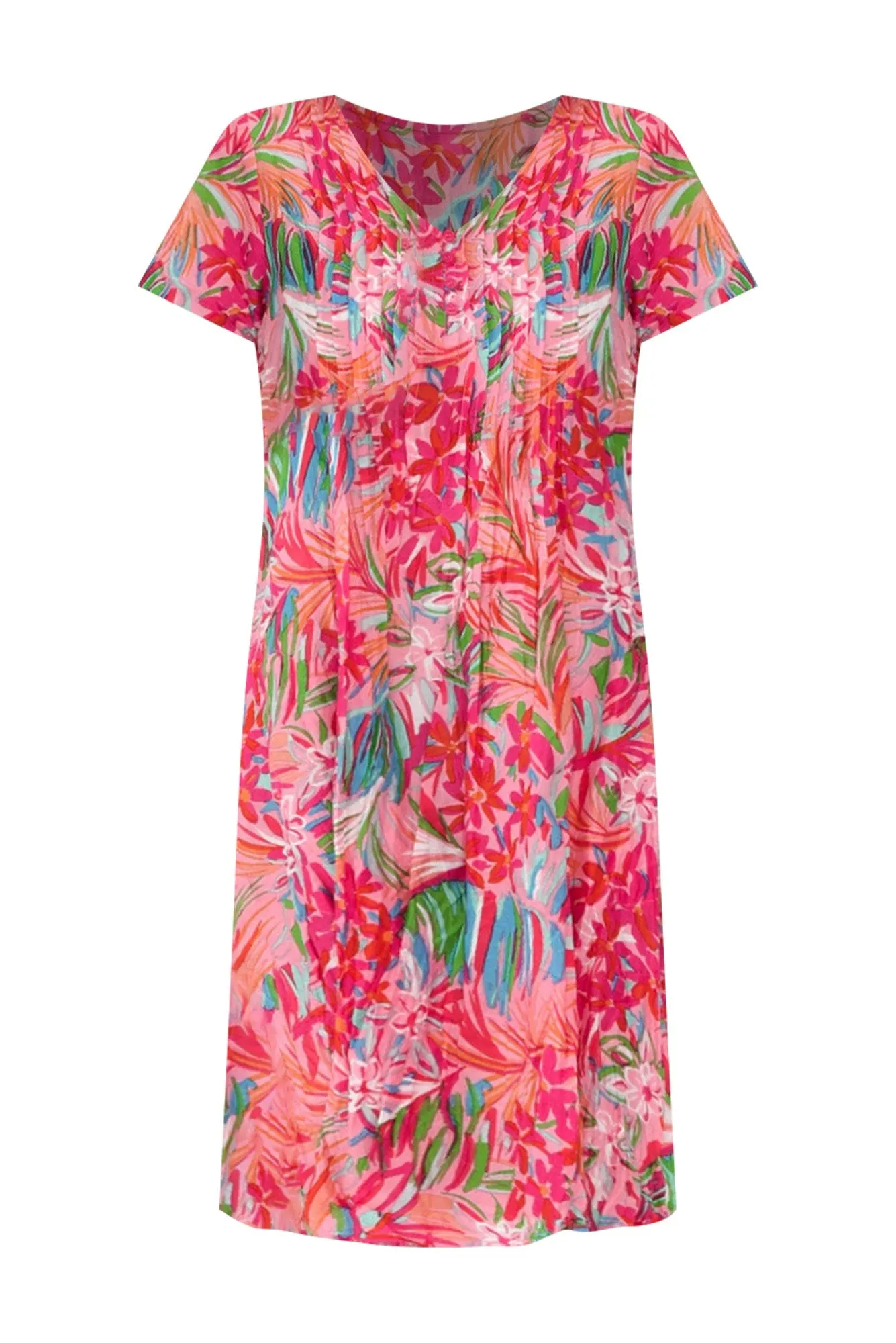 Sabina Pink Petal Crinkle Cotton Dress