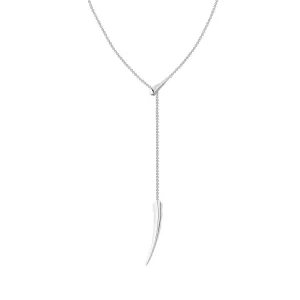 Sabre Deco Small Drop Necklace - Silver