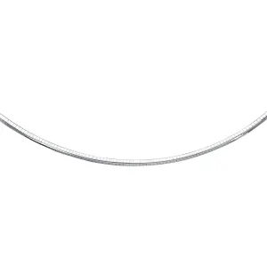 Size: 16'' - Sterling Silver Classic Omega Chain Necklace (4.0mm)