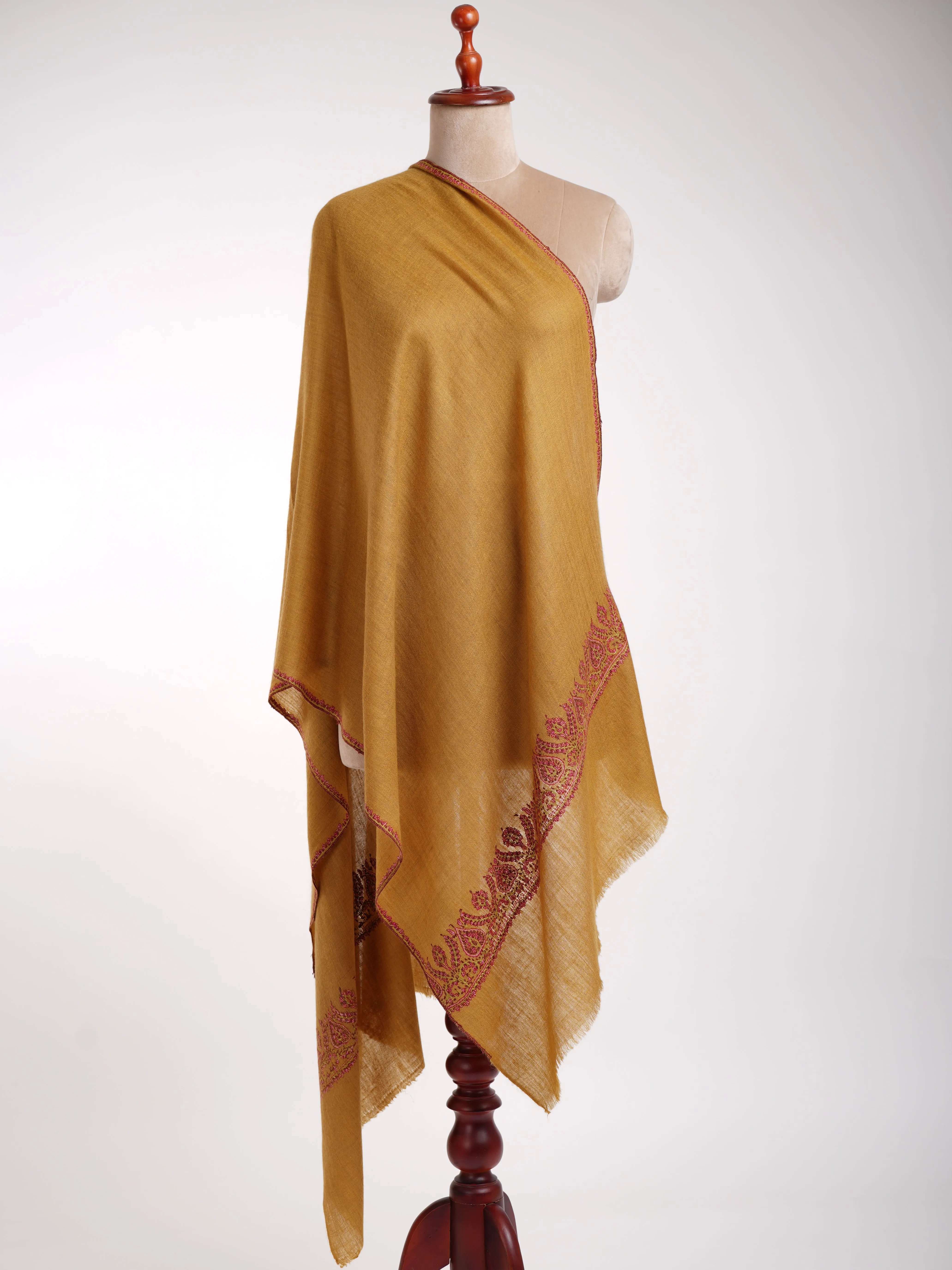 Sozni Embroidered Cashmere Palla Stole