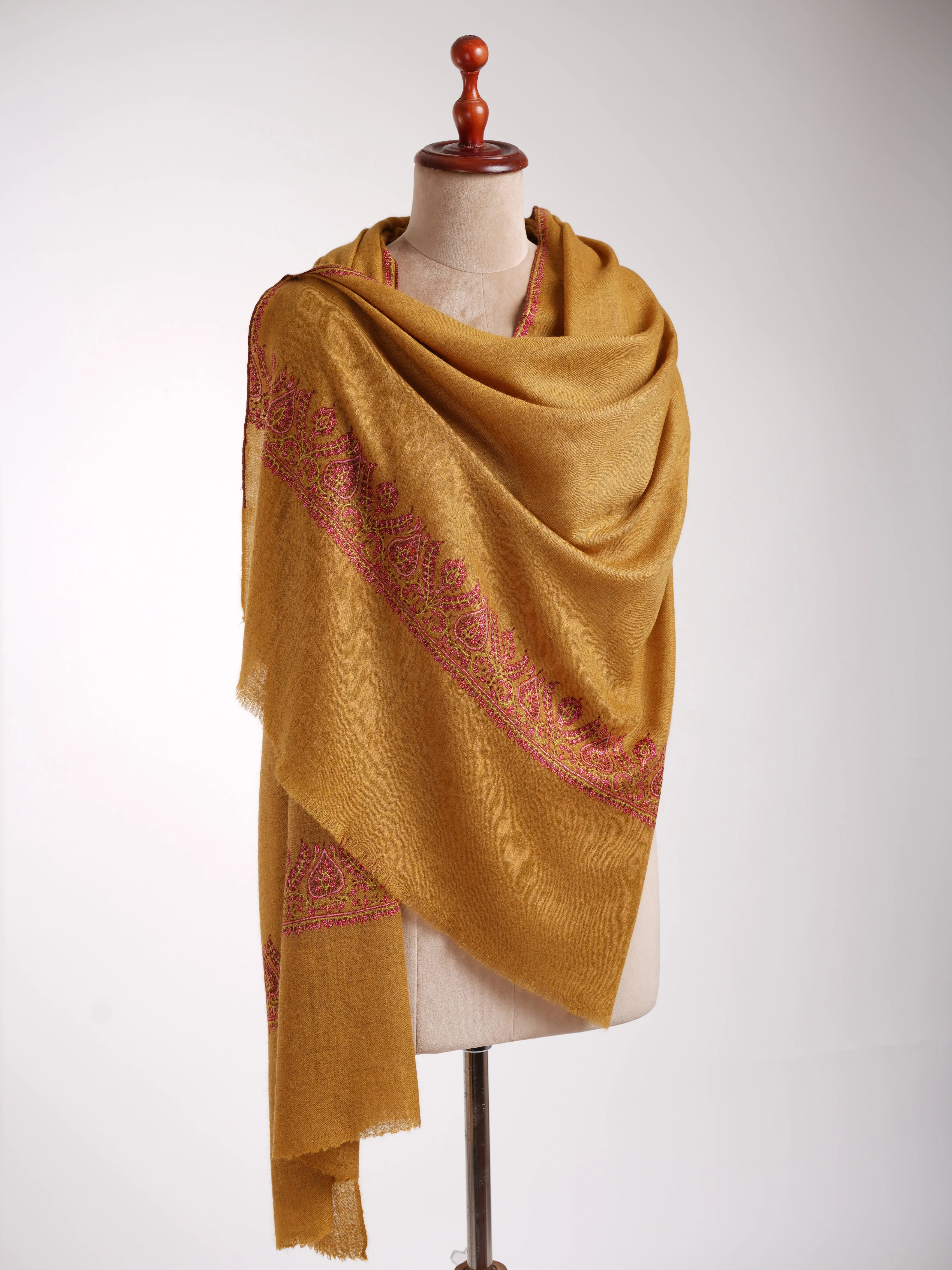 Sozni Embroidered Cashmere Palla Stole