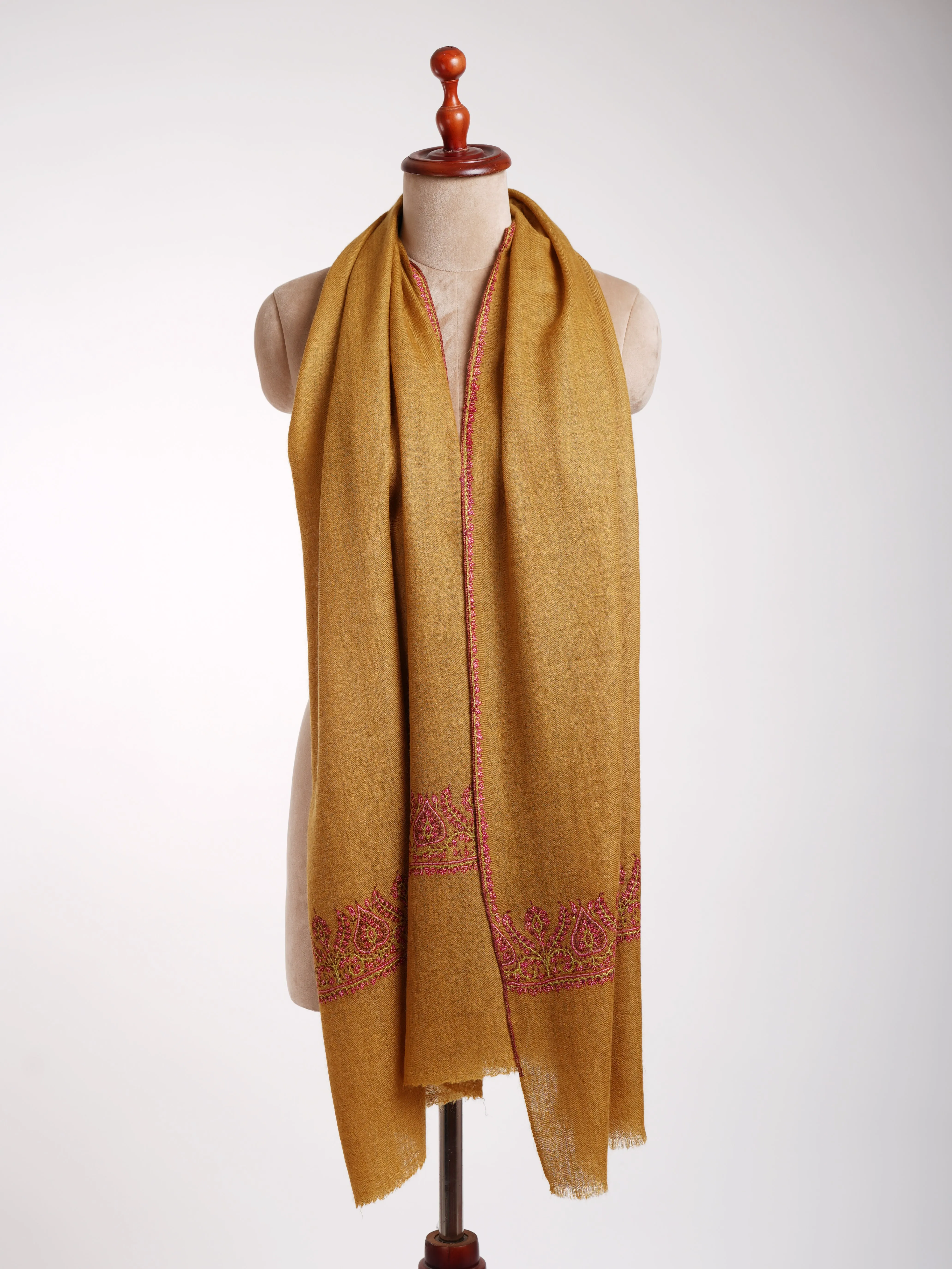 Sozni Embroidered Cashmere Palla Stole