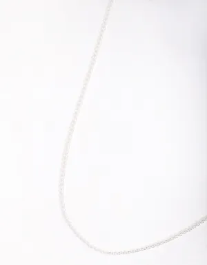 Sterling Silver 45cm Plain Chain Necklace