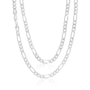 Sterling Silver 55cm 1:3 Figaro 150 Gauge Chain