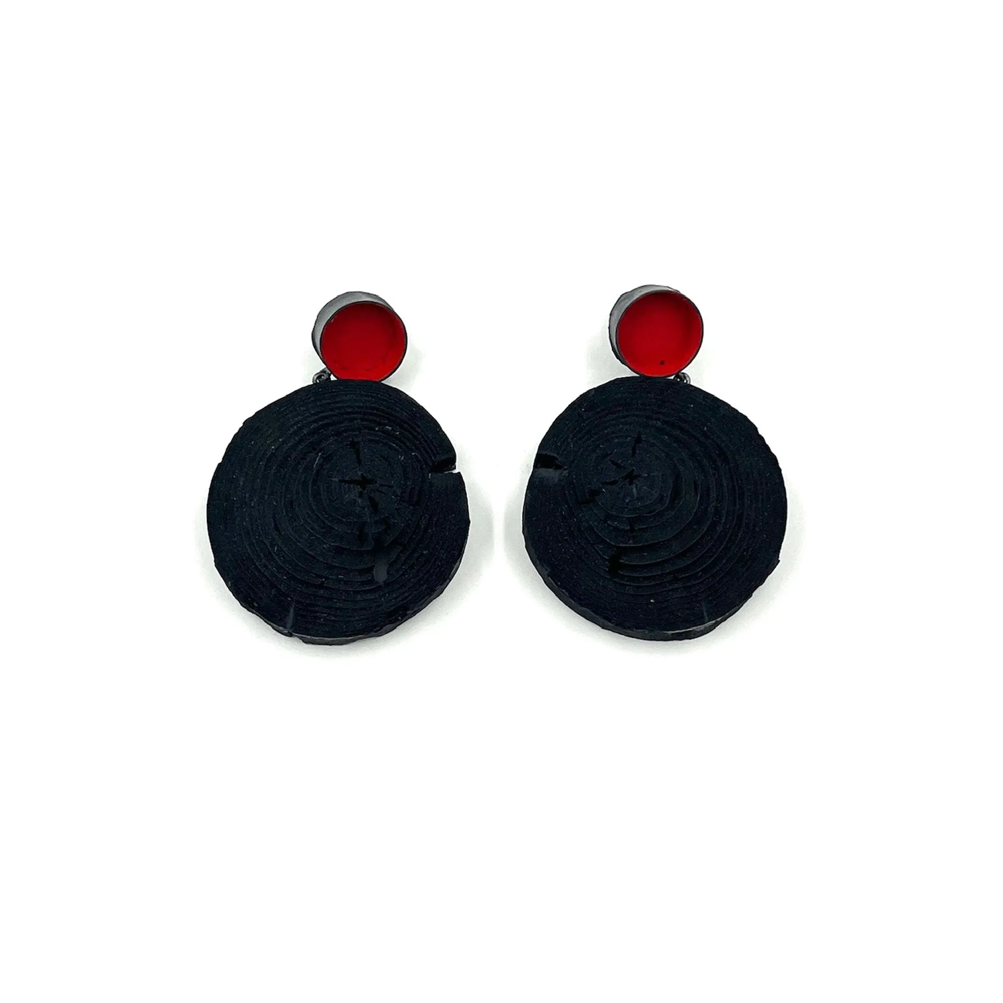 Susanne Elstner - Charcoal Circle Earrings