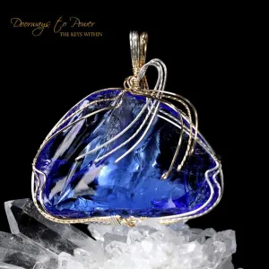 Tanzanite Fire Elestial Sapphire Andara Pendant 'Lu·Mi·Nar·Y'