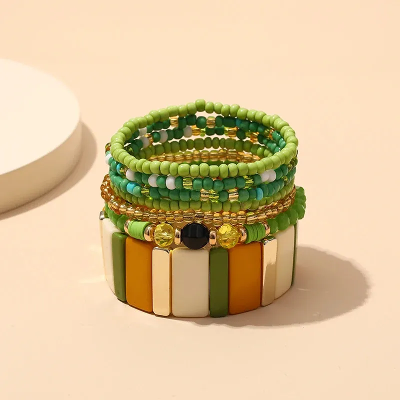 TEEK - Bohemian Multi-Layer Seed Beads Bangles