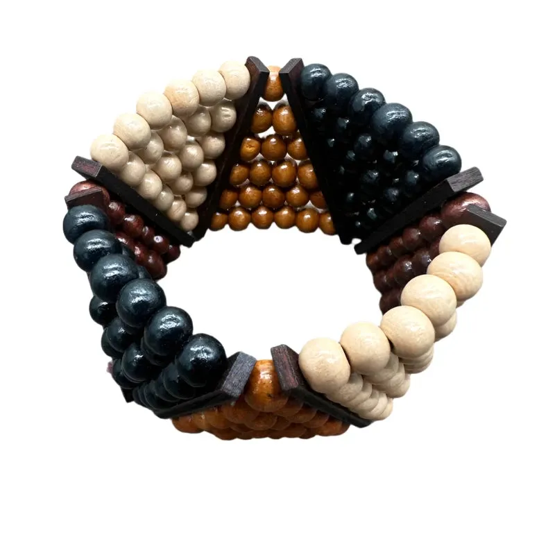 TEEK - Bohemian Vintage Natural Wooden Beads Bracelet