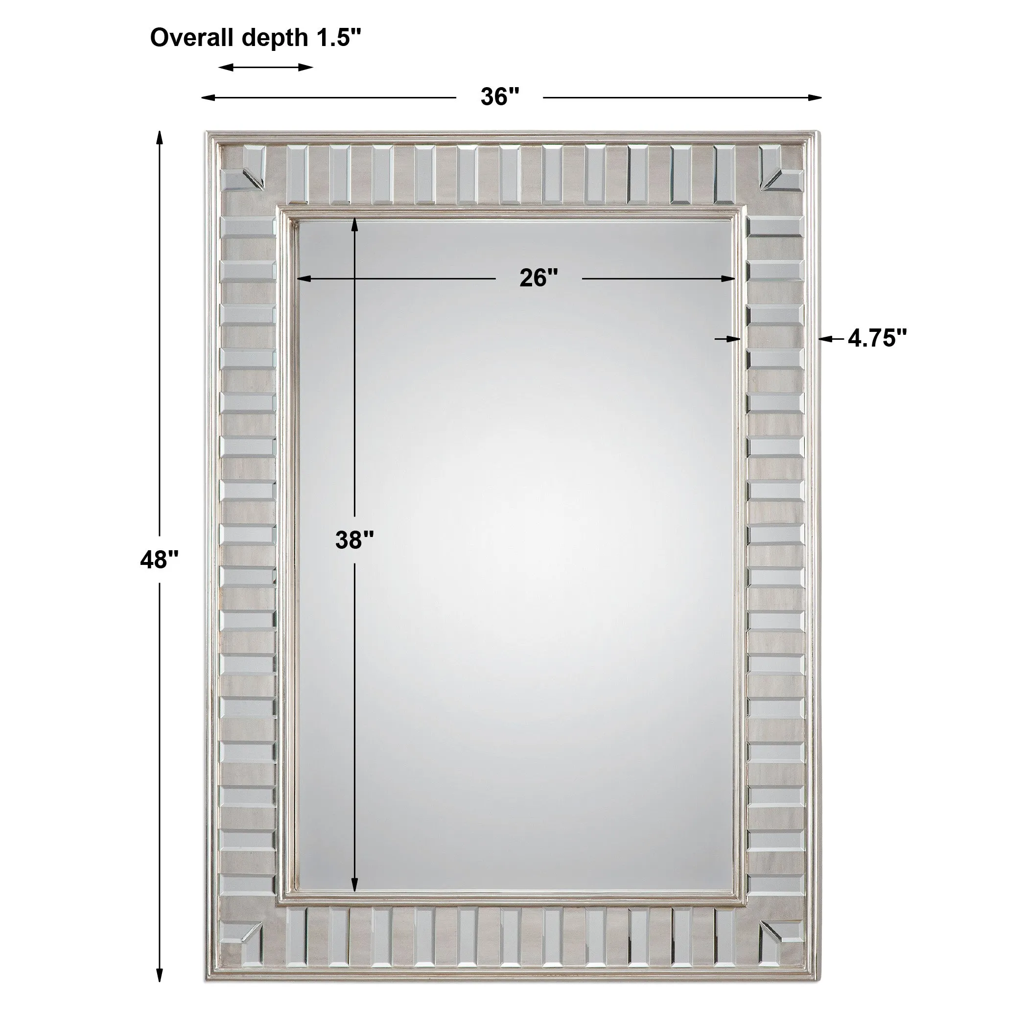 Uttermost Lanester Silver Leaf Mirror