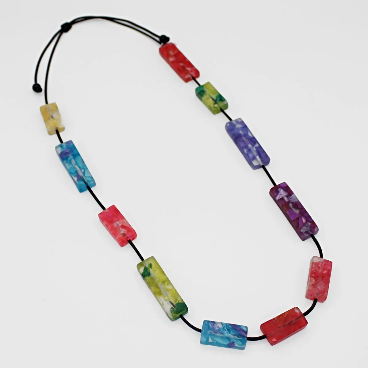 Vega Multi-Color Rectangular Necklace