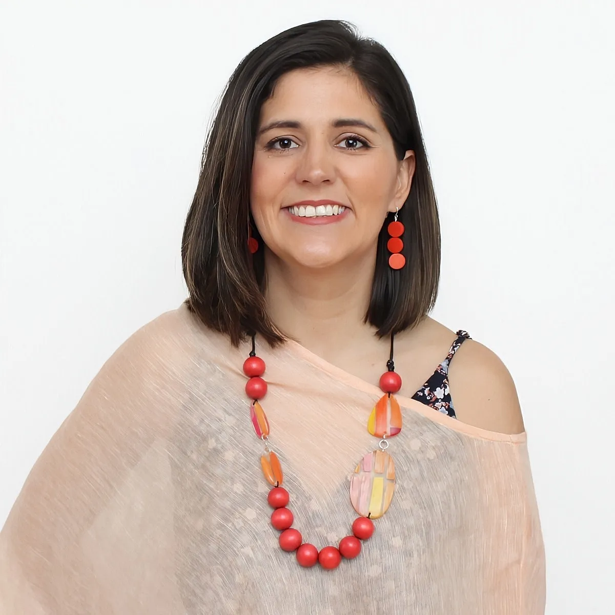 Vibrant Raffia Rayne Necklace