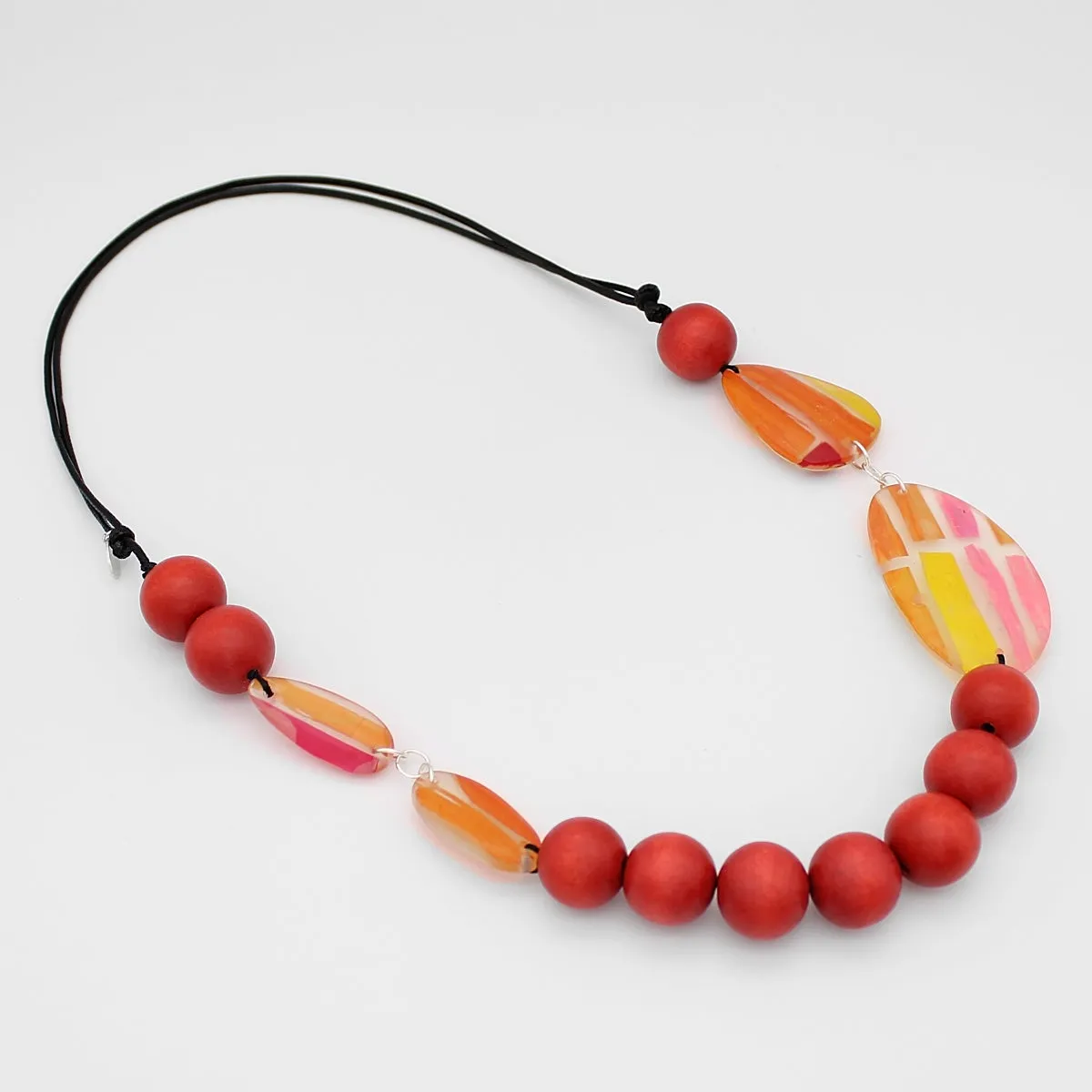 Vibrant Raffia Rayne Necklace