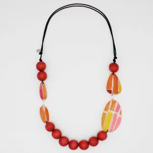 Vibrant Raffia Rayne Necklace