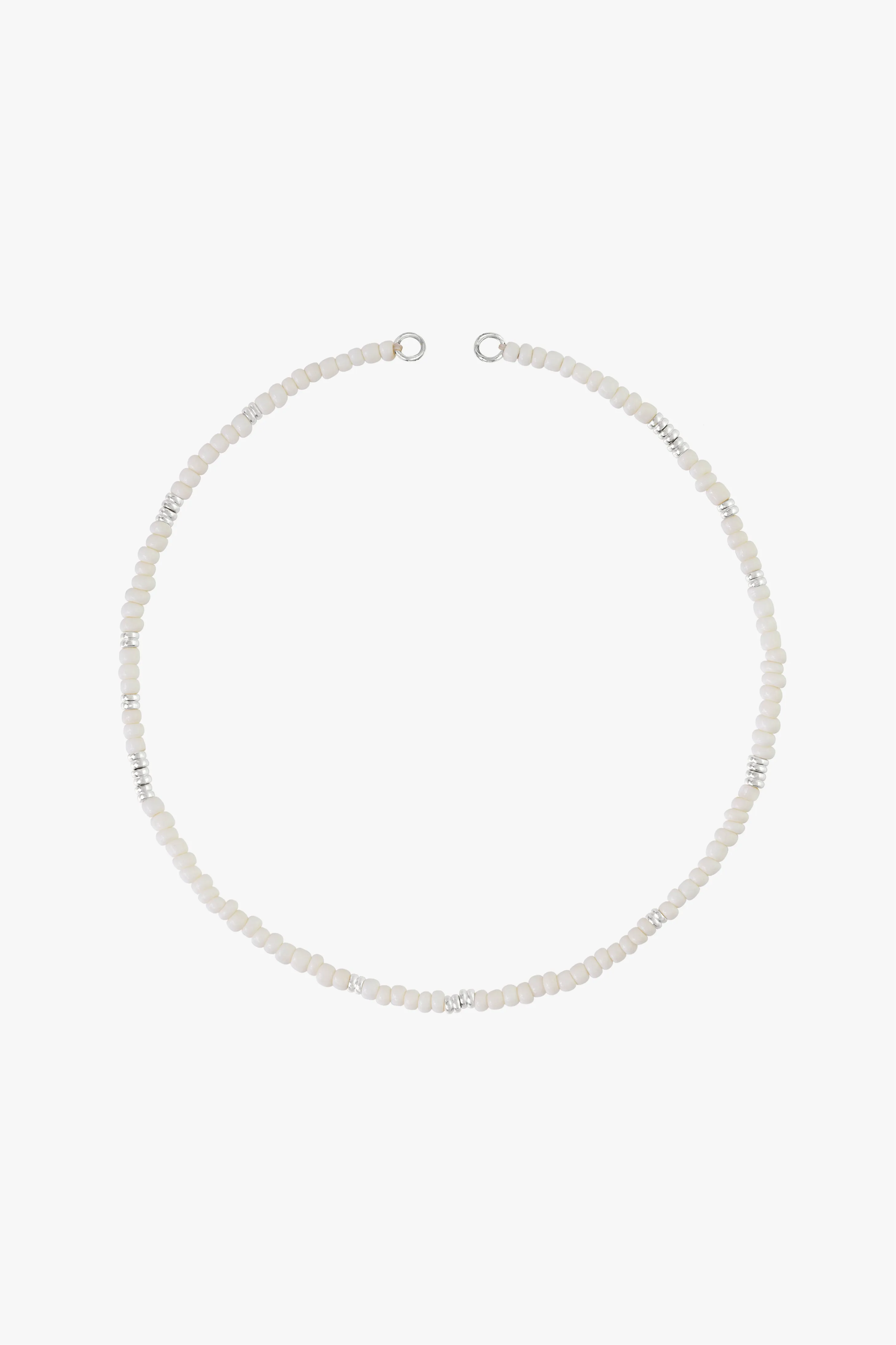 White clasp necklace silver